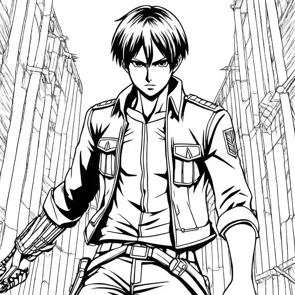Eren Jaeger (Attack on Titan) coloring pages
